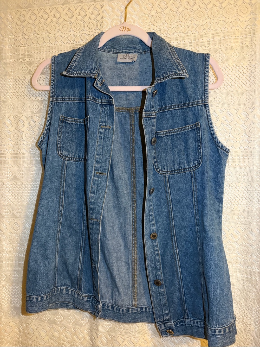 vintage denim vest